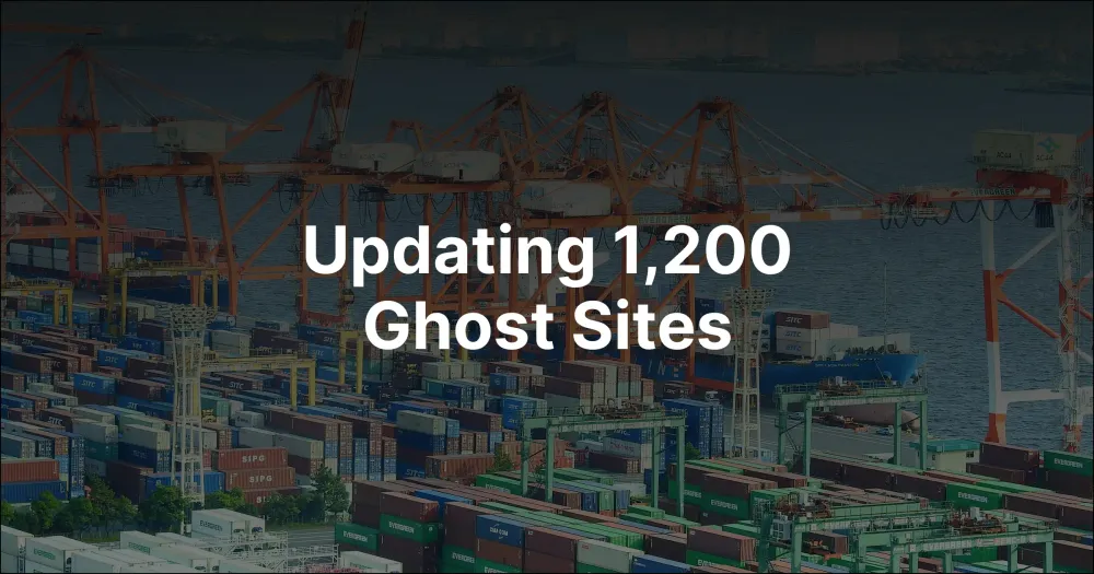 Updating 1,200 Ghost Sites